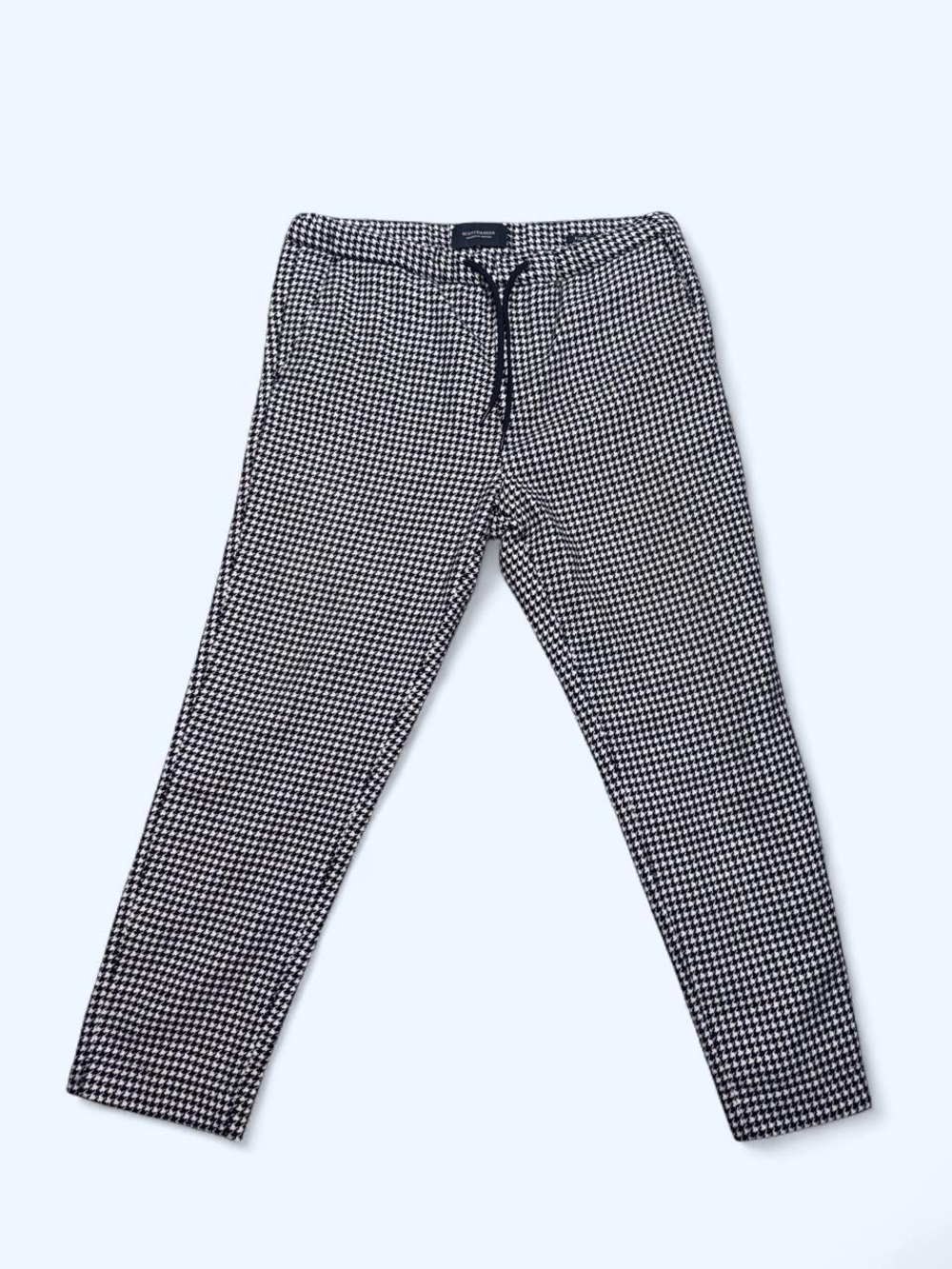 Scotch & Soda Fave Houndstooth Wool Blend Tapered Jogger Pants
